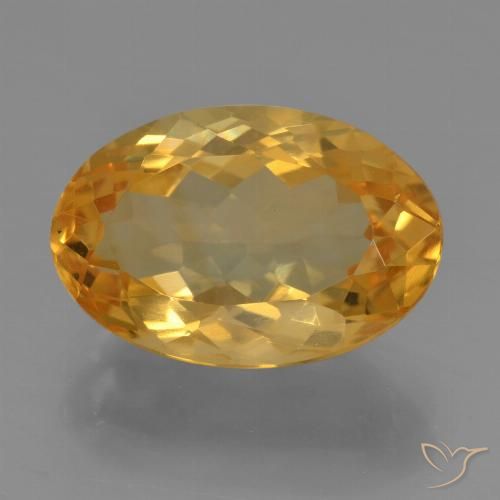 4.65ct طبيعي ذهبى داكن-متوسط سيترين, بيضوي, VVS-VS