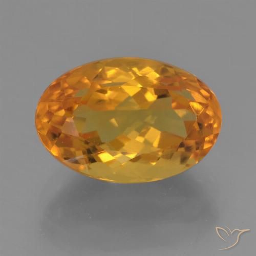 3.51ct طبيعي ذهب سيترين, بيضوي, VVS-VS