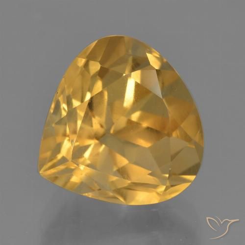 4.54ct طبيعي ذهبى-برتقالى فاتح-متوسط سيترين, شكل الكمثرى, قليلا جدا