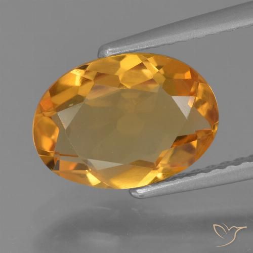 1.92ct طبيعي برتقالى داكن سيترين, بيضوي, VVS-VS