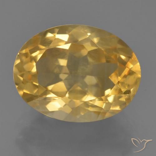 3.58ct طبيعي ذهبى فاتح-متوسط سيترين, بيضوي, VVS-VS