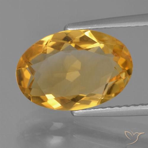 3.28ct طبيعي ذهبى داكن سيترين, بيضوي, VVS-VS