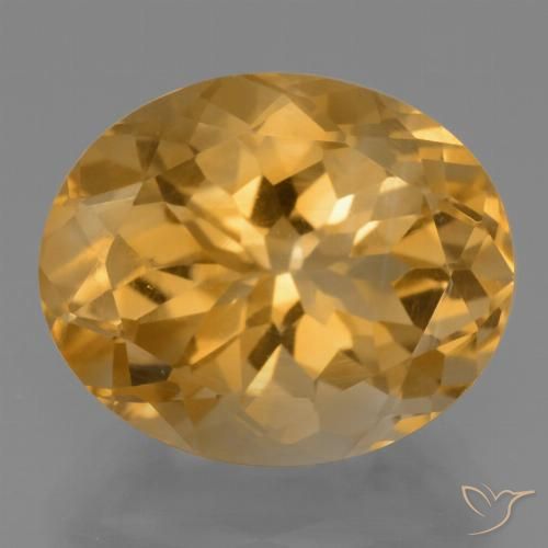 6.17ct طبيعي برتقالى متوسط سيترين, بيضوي, VVS-VS
