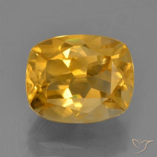 2.81ct طبيعي ذهبى-برتقالى داكن سيترين, وسادة, قليلا جدا