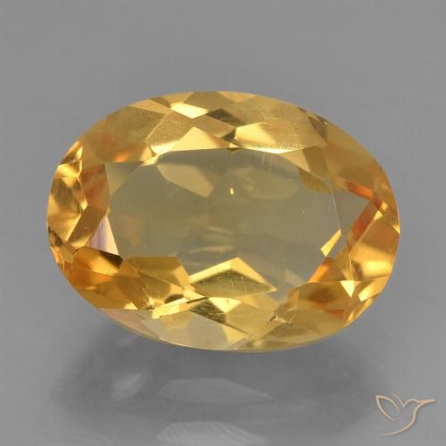 2.59ct طبيعي ذهبى-برتقالى داكن سيترين, بيضوي, قليلا جدا
