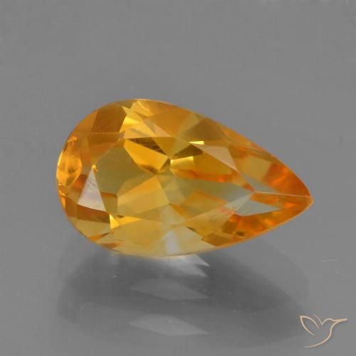 1.66ct طبيعي برتقالى داكن سيترين, شكل الكمثرى, VVS-VS