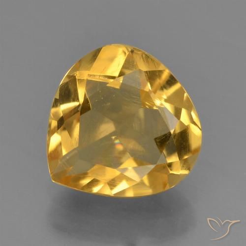1.45ct طبيعي ذهبى داكن سيترين, شكل الكمثرى, قليلا جدا