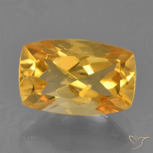 2.65ct طبيعي ذهبى متوسط سيترين, وسادة, VVS-VS