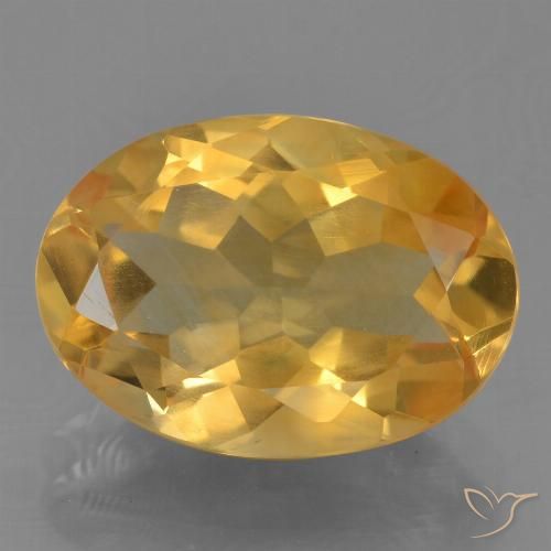 4.95ct طبيعي ذهبى داكن-متوسط سيترين, بيضوي, قليلا جدا
