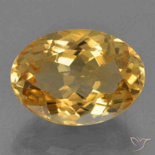 4.11ct طبيعي برتقالى ذهبى غامق سيترين, بيضوي, قليلا جدا