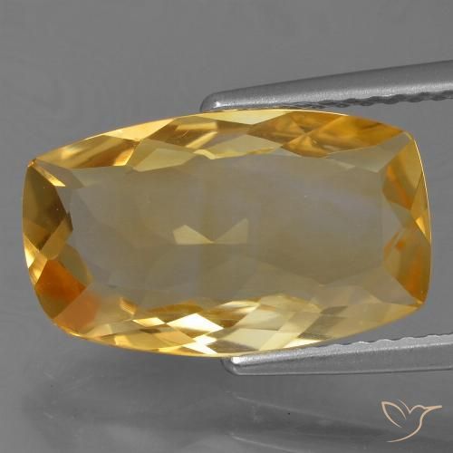 4.01ct طبيعي برتقالى ذهبى غامق سيترين, وسادة, VVS-VS