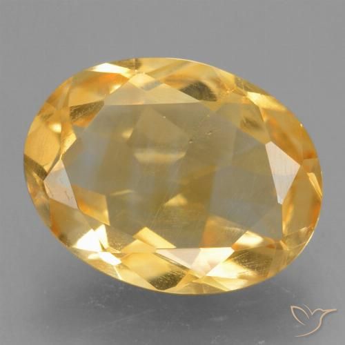 1.81ct طبيعي ذهبي سيترين, بيضوي, قليلا جدا
