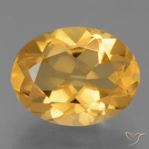2.10ct طبيعي ذهبى-برتقالى فاتح-متوسط سيترين, بيضوي, قليلا جدا