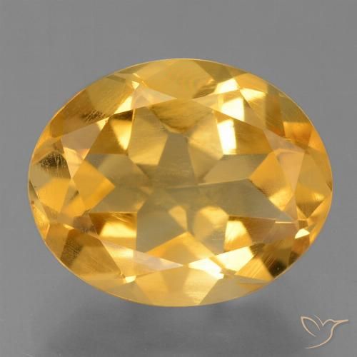 2.78ct طبيعي ذهبى-برتقالى غامق سيترين, بيضوي, قليلا جدا
