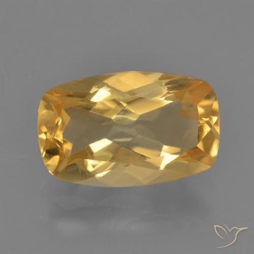 2.68ct طبيعي ذهبى-برتقالى فاتح سيترين, وسادة, VVS-VS