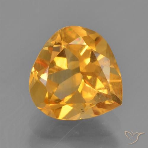 1.72ct طبيعي ذهبى-برتقالى سيترين, شكل الكمثرى, قليلا جدا