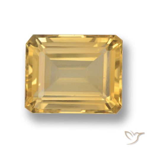 4.46ct طبيعي ذهبى متوسط سيترين, قص الزمرد, VVS-VS
