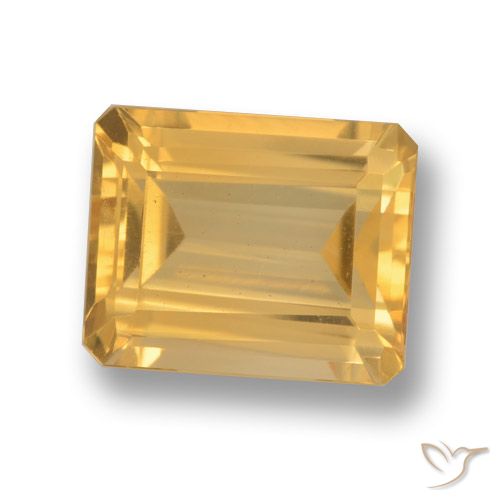 4.31ct طبيعي ذهبى متوسط سيترين, قص الزمرد, VVS-VS