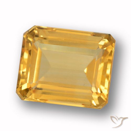 4.64ct طبيعي ذهبى-برتقالى فاتح-متوسط سيترين, قص الزمرد, VVS-VS