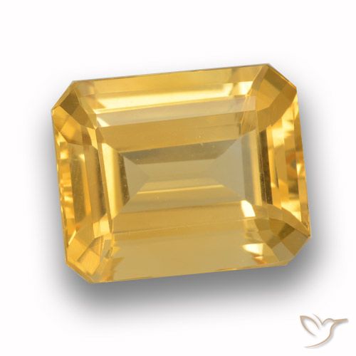 4.06ct طبيعي ذهب سيترين, قص الزمرد, VVS-VS