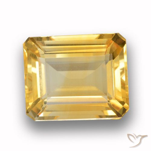 3.99ct طبيعي ذهبى متوسط سيترين, قص الزمرد, VVS