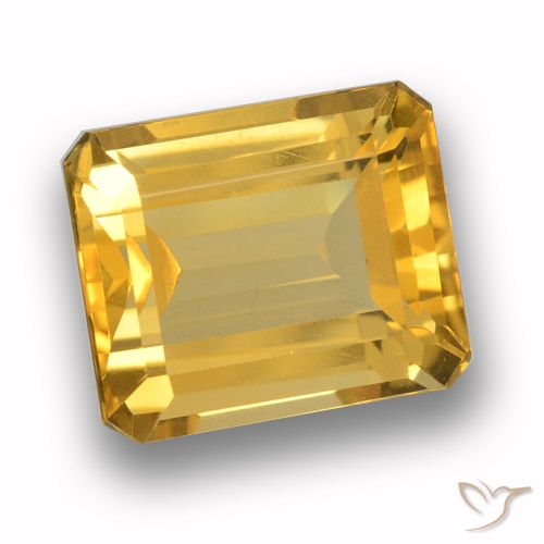 4.66ct طبيعي ذهبى متوسط سيترين, قص الزمرد, VVS-VS
