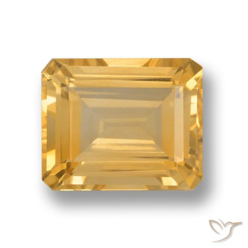 4.05ct طبيعي ذهبى متوسط سيترين, قص الزمرد, VVS-VS