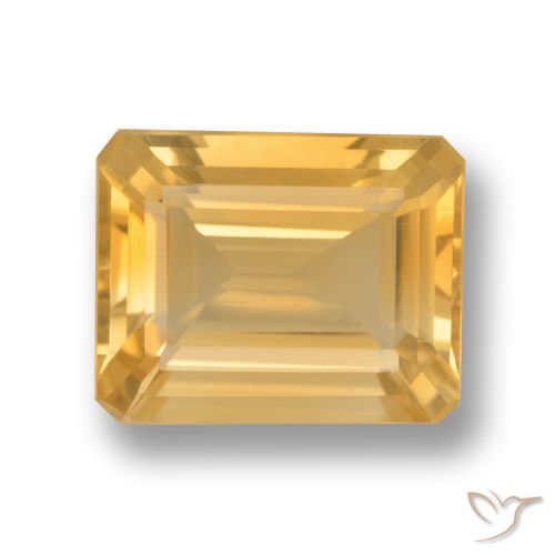 3.80ct طبيعي ذهب سيترين, قص الزمرد, VVS-VS