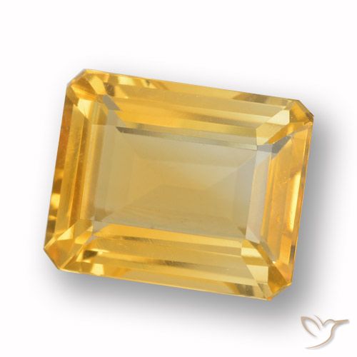 4.03ct طبيعي ذهبى متوسط سيترين, قص الزمرد, VVS-VS