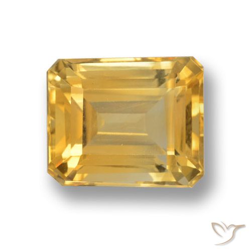 5.21ct طبيعي ذهبي سيترين, قص الزمرد, VVS-VS