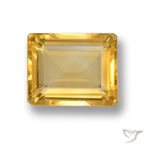 4.65ct طبيعي ذهب سيترين, قص الزمرد, VVS
