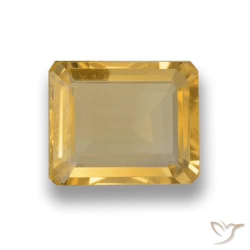 3.65ct طبيعي ذهب سيترين, قص الزمرد, VVS-VS
