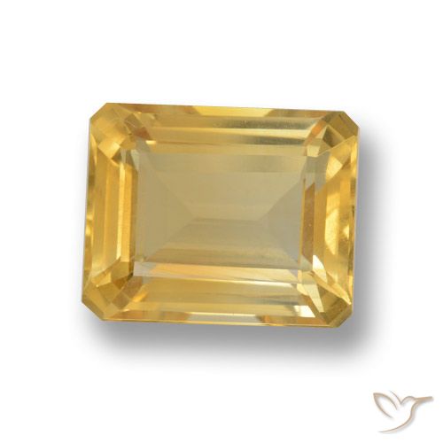 4.32ct طبيعي ذهبى متوسط سيترين, قص الزمرد, VVS