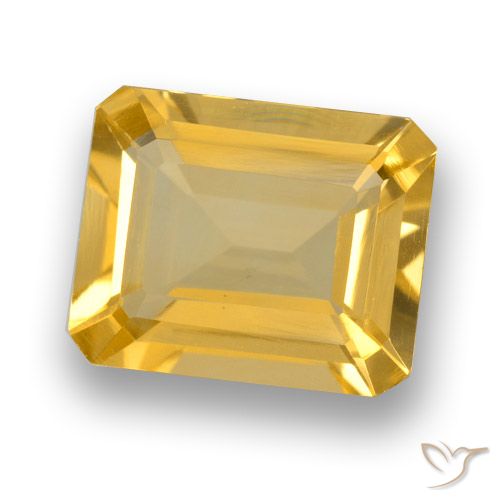 3.61ct طبيعي ذهبى متوسط سيترين, قص الزمرد, VVS