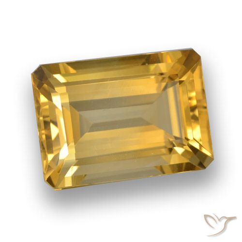 7.21ct طبيعي برتقالى ذهبة سيترين, قص الزمرد, VVS-VS