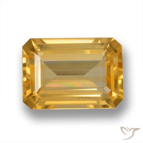6.42ct طبيعي ذهب سيترين, قص الزمرد, VVS