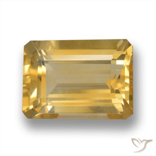 7.29ct طبيعي ذهب سيترين, قص الزمرد, VVS-VS