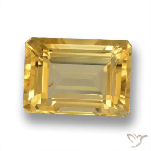 7.63ct طبيعي ذهب سيترين, قص الزمرد, VVS-VS