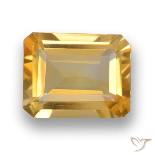 3.76ct طبيعي برتقالى ذهبة سيترين, قص الزمرد, VVS-VS