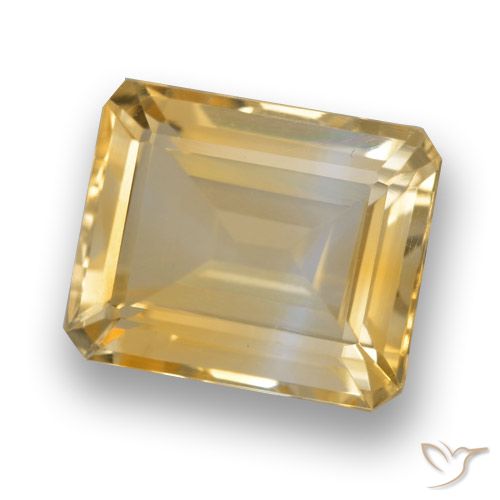 4.15ct طبيعي ذهبي سيترين, قص الزمرد, VVS