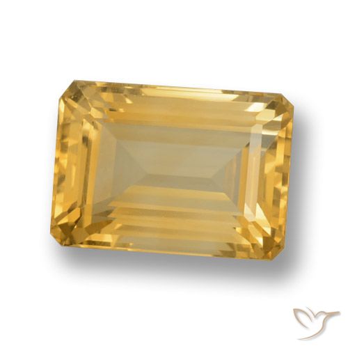 7.80ct طبيعي ذهبى متوسط سيترين, قص الزمرد, VVS-VS
