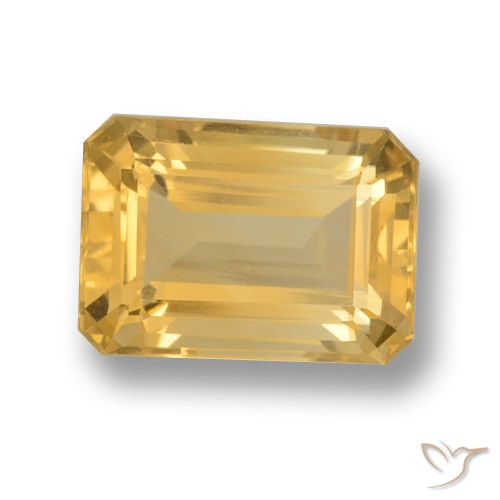 7.25ct طبيعي ذهبى متوسط سيترين, قص الزمرد, VVS-VS