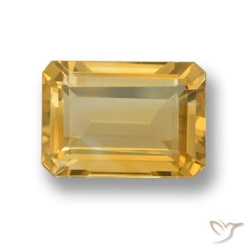 6.64ct طبيعي ذهبي سيترين, قص الزمرد, VVS-VS