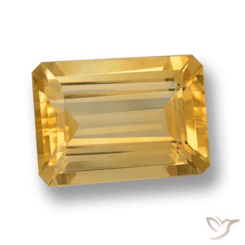 6.63ct طبيعي ذهب سيترين, قص الزمرد, VVS-VS