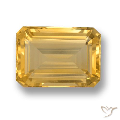7.52ct طبيعي ذهبى متوسط سيترين, قص الزمرد, VVS
