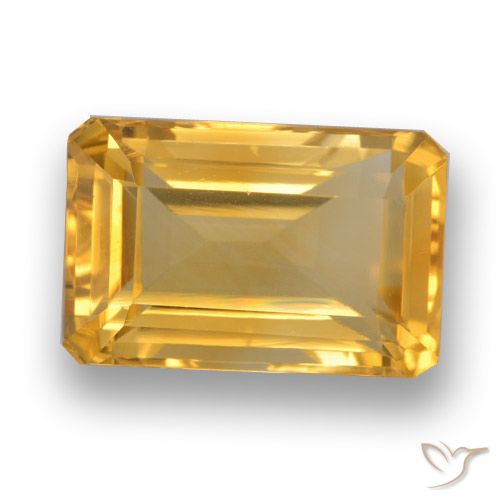 4.29ct طبيعي برتقالى ذهبة سيترين, قص الزمرد, VVS-VS