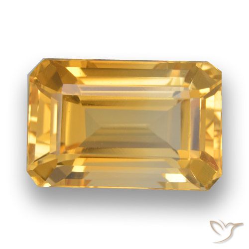 4.63ct طبيعي برتقالى ذهبى غامق سيترين, قص الزمرد, VVS-VS