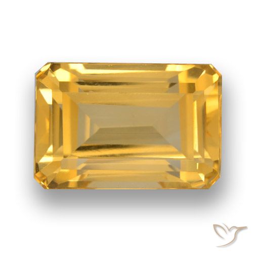 5.68ct طبيعي برتقالى ذهبة سيترين, قص الزمرد, VVS-VS