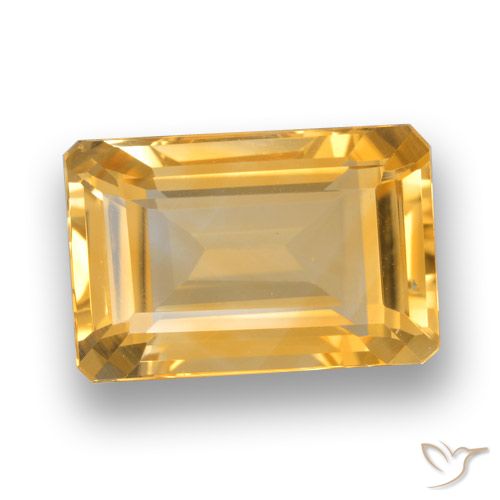 4.50ct طبيعي برتقالى ذهبى غامق سيترين, قص الزمرد, VVS