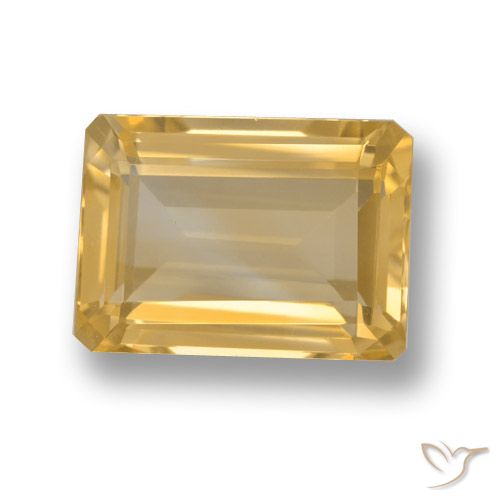 7.24ct طبيعي ذهب سيترين, قص الزمرد, VVS